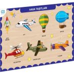 Özbience Renkli Ahşap Hava Taşıtları Seti, Eğlenceli ve Güvenli Oyun Için - Seçenek 1
