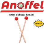 Özbience Renkli Ahşap Ritm Çubuğu ve Davul Tokmağı Seti, 2 Parça - Seçenek 1