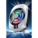 Özbience Renkli LED Telefon Soğutucu Fan, 3 Ayar, Radyatörlü, Hafif ve Şık Tasarım - (Kenya)Black-TrueWhite - Seçenek 1