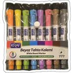 Özbience Renkli Mıknatıslı Tahta Kalemi Seti 8'li, Silgili ve Doldurulabilir - 001-Renkli - Seçenek 1