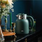 Özbience Retro Yeşil Su Isıtıcı Çelik Kettle, Şık ve Kullanışlı Tasarım - Ahşap