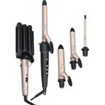 Özbience Saç Maşası 6 Parça 4 Başlıklı Set (10MM-32MM) + Wag Maşa Hediye - Ahşap - Seçenek 1
