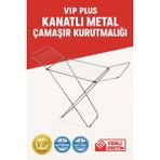 Özbience Sağlam Metal Kanatlı Çamaşır Kurutmalık, Hafif ve Pratik Kullanım - Altın - Gri - Seçenek 1