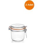 Özbience Şeffaf Cam Kavanoz Seti, 200 Ml, 2'li, Pratik ve Şık Saklama Çözümü