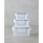 Özbience Şeffaf Çok Boyutlu Plastik Saklama Kabı Seti, 400-800-1400 ml - Amber - Seçenek 1