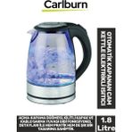 Özbience Şeffaf Görüntü Su Seviye Takip LED Aydınlatmalı Cam Kettle 1500W - Açık Bej