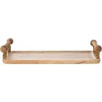 Özbience Şık Ahşap Dekoratif Tepsi 35X20 Cm, Evinize Zarif Dokunuş - Ahşap - Ceviz - Seçenek 1
