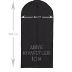 Özbience Şık Siyah Gamboç Abiye Elbise Kılıfı 60X160 cm - Ahşap - Seçenek 1