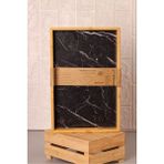 Özbience Siyah Mermer Desenli Marbella Küçük Tepsi 35X23 cm Şık ve Fonksiyonel - Ahşap - Seçenek 1