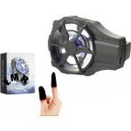 Özbience Telefon Soğutucu Fan ve Batarya Seti, LED Göstergeli, Hediye Eldivenli - (Kenya)Black-TrueWhite - Seçenek 1