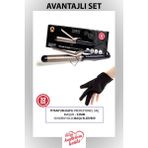 Özbience Titanyum Kaplı Profesyonel 32MM Saç Maşası ve Isıya Dayanıklı Eldiven Seti - Ahşap - Seçenek 1