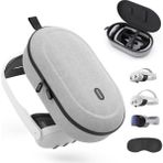 Özbience Uyumlu Large Sert Taşıma Çantası Meta Quest 3/3s, Oculus 2, Pico 4 Gri - (Kenya)Black-TrueWhite - Seçenek 1
