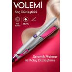 Özbience V-004 Dar Plakalı Saç Düzleştirici, Hızlı Isınma ve Dijital LED Ekranlı - Altın - Gri - Seçenek 1