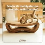 Özbience Yatay Oluklu Mukavva Kedi Tırmalama Kanepesi, Orta, 59X20X24 cm - Seçenek 1