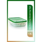 Özbience Yeşil 1.8 Lt Seramik Meyve, Sebze ve Buzdolabı Saklama Kabı - Ahşap - Beyaz - Seçenek 1