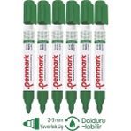 Özbience Yeşil Yazı Tahta Kalemi 6'lı Dolu ve Dökümsüz Set - 001-Renkli - Seçenek 1