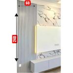 ÖZBİR KITCHEN Gümüş Gri Akustik Duvar Paneli 60x240 Ahşap Duvar Paneli