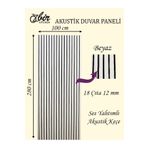 ÖZBİR KITCHEN Isı Ve Ses Yalıtımlı Beyaz Akustik Duvar Paneli 100x280 Ahşap Duvar Paneli