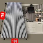 Özbir Kitchen Yeni Gri Akustik Duvar Paneli 100X280 Ahşap Duvar Paneli - 1 Adet