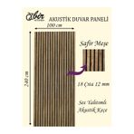 ÖZBİR MOBİLYA Özbir Kıtchen Safir Meşe Akustik Duvar Paneli 100x240 Ahşap Duvar Paneli