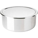 Özbir Paslanmaz Çelik Kapaklı Jumbo Yemek Sunum ve Saklama Kabı, Servis Kabı 30X14 cm 9.50 Lt 304 Kalite