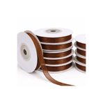 ÖZBURAK Organze Tül Kurdele Kahverengi1cm22mt, Gelin, Bohça, Nişan, Çeyiz, Hediye, Paketleme, Süsleme, Nikah