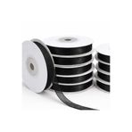 ÖZBURAK Organze Tül Kurdele Siyah 1cm 22mt, Gelin, Bohça, Nişan, Çeyiz, Hediye, Paketleme, Süsleme, Nikah
