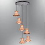 Özcan Aydınlatma Mekik Altılı Sarkıt, Rose Gold, 28036A32