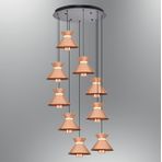 Özcan Aydınlatma Mekik Dokuzlu Sarkıt, Helezon Rose Gold, 28039A32