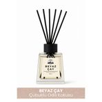 Özcan Bey Beyaz Çay Kokulu Bambu Çubuklu Oda Kokusu White Tea 100ml - Dekoratif Cam Şişe