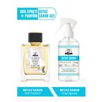 Özcan Bey Ottoman Serisi Beyaz Sabun Kokulu Parfüm White Soap 55ml Ve Beyaz Sabun Oda Spreyi 250ml Hamam Set