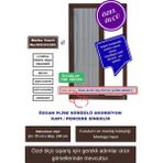 Özcan En70 x Boy140 cm Koyu Kahve Plise pileli Sürgülü Sineklik | Akordiyon PENCERE Sinekliği Demir, Ahşap, Çelik, PVC Pencere Uyumlu - Koyu Kahverengi - 70 x 140 cm