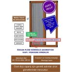 Özcan En70 x Boy140 cm Plise pileli Sürgülü Sineklik | Akordiyon Kayar PENCERE Sineklik Demir, Ahşap, Çelik, Pimapen PVC Pencere Uyumlu - Açık Kahverengi - 70 x 140 cm