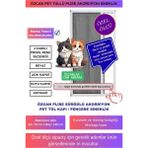 Özcan Kedi Sinekliği Pilise [En 70 xBoy 140 cm] Pileli Sürgülü Akordiyon kayar Plise Kedi pencere Sineklik - Beyaz - 0-70 X 0-140