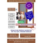 Özcan Kedi Sinekliği Pilise Pileli Sürgülü [En100 x Boy220 cm ]Akordiyon kayar Plise Kedi kapı pencere Sineklik - Açık Kahverengi - 0-100X0-220