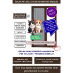 Özcan Kedi Sinekliği Pilise Pileli Sürgülü [En100 x Boy220 cm ]Akordiyon kayar Plise Kedi kapı pencere Sineklik - Koyu Kahverengi - 0-100X0-220