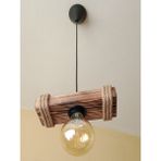 Özcan Life , 4 Adet Otantik Ahşap Vintage Sarkıt Avize Retro Aydınlatma E27 Duylu,