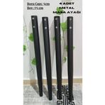 ÖZCAN METAL 4 Adet Siyah Metal Masa Ayağı 72 Cm Mutfak Masası Ayağı