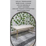 ÖZCAN METAL GOLD Metal Ayaklı Metal Kasalı Bench Mutfak Salon Antre Yatak Odası Balkon Puf Bank