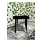 ÖZCAN METAL Metal Ayak Babyface Kumaş Dekoratif Çok Amaçlı Peluş Puf Tabure Bench Koltuk Sandalye