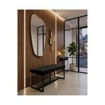 ÖZCAN METAL Siyah Metal Ayaklı Bench Puf Bank Antre Mutfak Salon Ofis Yatak Odası Puf Bank 105×40