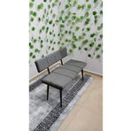ÖZCAN METAL Siyah Metal Ayaklı Sırtlı Mutfak Salon Antre Yatak Odası Puf Bank Oturak