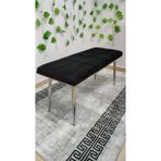 Özcan Mobilya Aksesuar Krom Metal Ayak Metal Kasa Bench Mutfak Salon Antre Yatak Odası Puf Bank - Siyah
