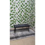 Özcan Mobilya Aksesuar Siyah Metal Ayaklı Metal Kasalı Bench Mutfak Salon Antre Yatak Odası Balkon Puf Bank - Füme