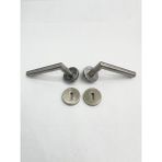Özcan Paslanmaz Inox Oda Kapı Kolu - Daire Rozetli - 1 Takım - No : 12