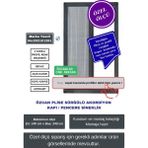 Özcan 💥Plise Pileli Sürgülü En140 x Boy240 cm kayar Kapı pencere Sineklik (Demir Kapı ,ahşap Kapı, Çelik Kapı Pimapen Kapı sinekliği) - 140 x 240 cm - Antrasit