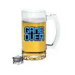 Özcan Tasarım Game Over Baskılı Bira Bardağı - Oyun Bitti Baskılı Bira Bardağı