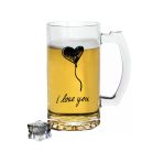 Özcan Tasarım I Love You Baskılı Bira Bardağı - Bira Bardak