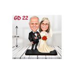 Özcan Tasarım Kişiye Özel Ahşap Biblo - Gelin Damat Biblo 3 ( 3D Biblo )