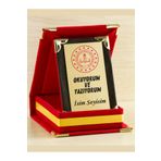 Özcan Tasarım Kişiye Özel Okuyorum ve Yazıyorum Plaketi - Mini Plaket